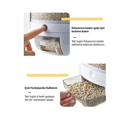 360° Dönebilir 6 Litre Gıda Organizeri