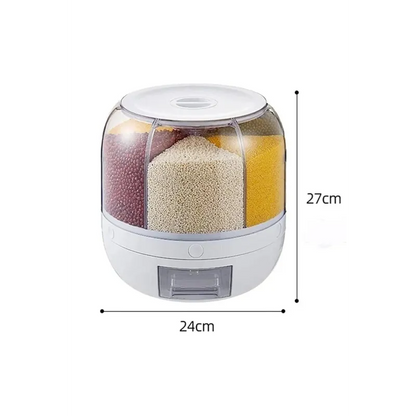 360° Dönebilir 6 Litre Gıda Organizeri